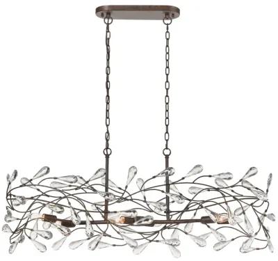 Crislett 43" Wide 6-Light Linear Chandelier - Sunglow Bronze