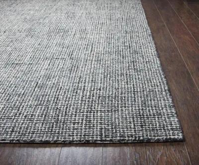 Brindleton Black/Ivory Tweed Wool 2'6" x 8' Runner Rug