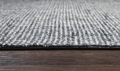 Brindleton Black/Ivory Tweed Wool 2'6" x 8' Runner Rug