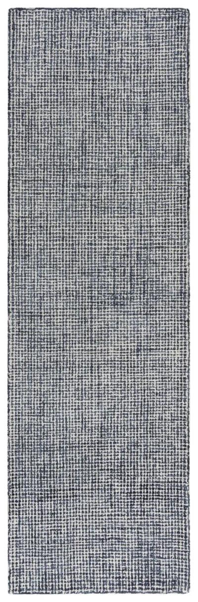 Brindleton Black/Ivory Tweed Wool 2'6" x 8' Runner Rug