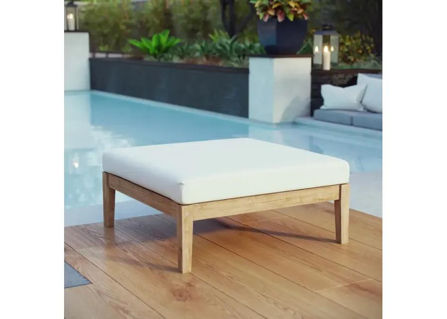 Bayport Outdoor Patio Teak Ottoman