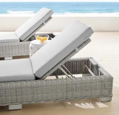 Conway Sunbrella® Outdoor Patio Wicker Rattan Chaise Lounge