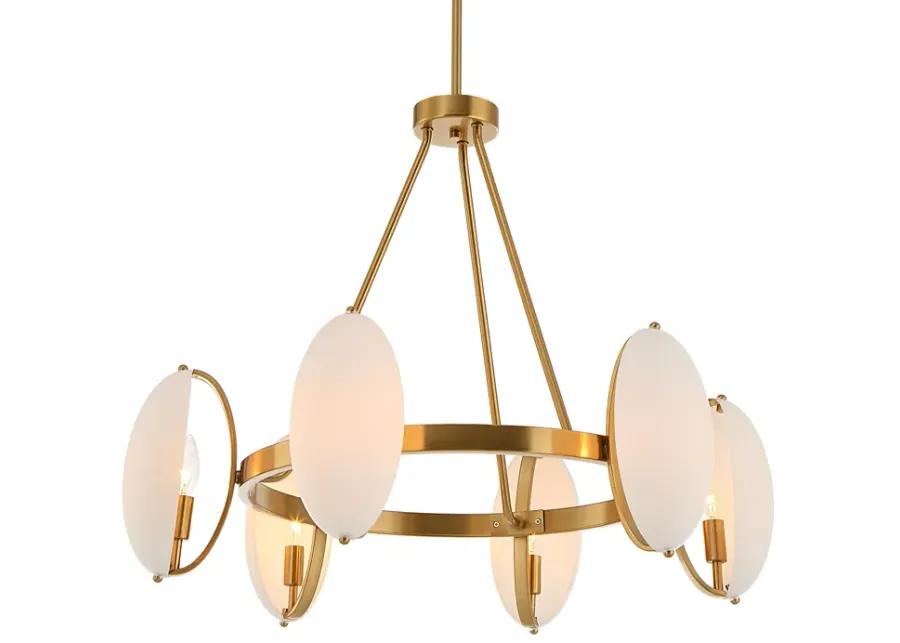 Oviform 6 Light Round Chandelier