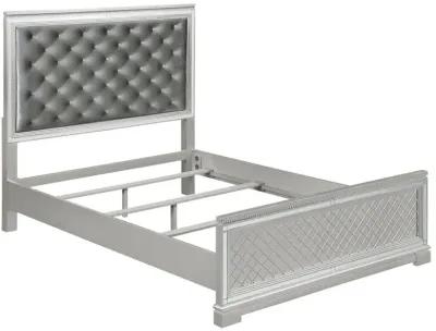 Eleanor Upholstered Tufted Bed Metallic