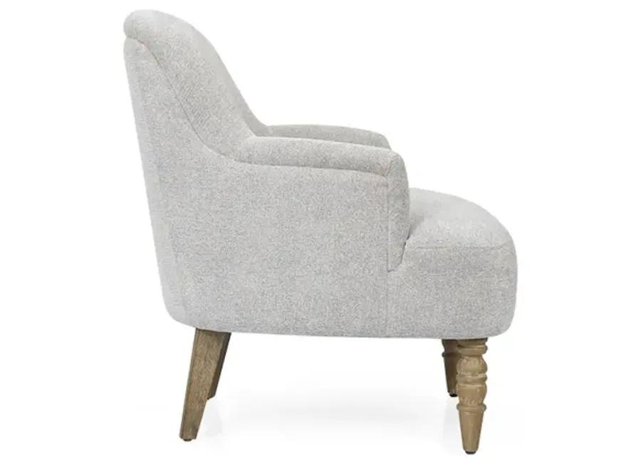 Martha Stewart Jada Light Grey Upholstered Accent Chair