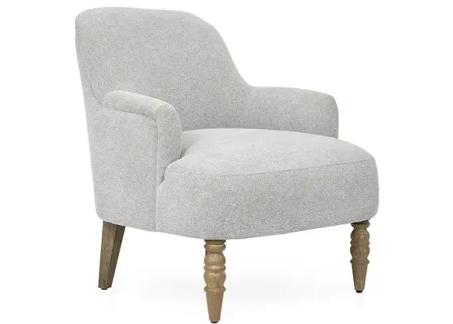 Martha Stewart Jada Light Grey Upholstered Accent Chair