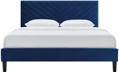 Roxanne Performance Velvet Full Platform Bed