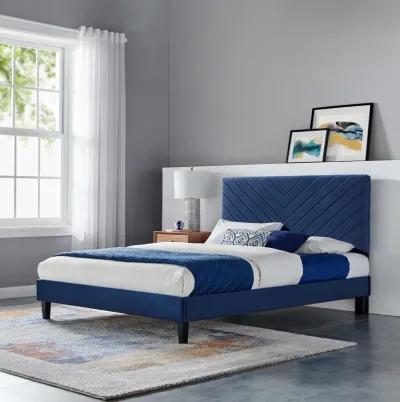 Roxanne Performance Velvet Full Platform Bed