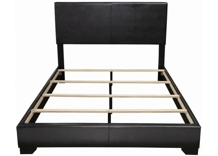 Conner Full Upholstered Panel Bed Black