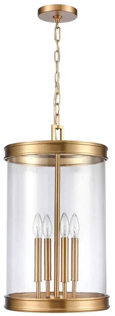 Mendoza 12.75" Wide 4-Light Pendant - Brushed Gold