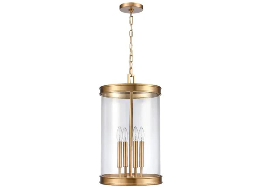 Mendoza 12.75" Wide 4-Light Pendant - Brushed Gold