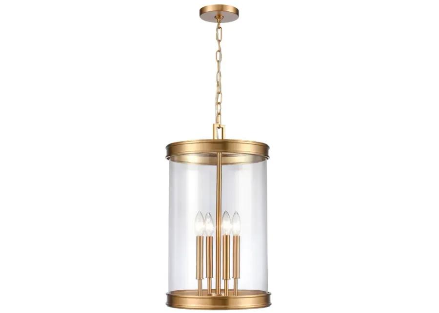 Mendoza 12.75" Wide 4-Light Pendant - Brushed Gold