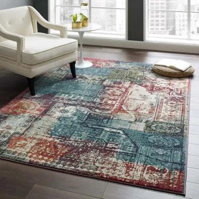 Tribute Elowen Contemporary Modern Vintage Mosaic 5x8 Area Rug