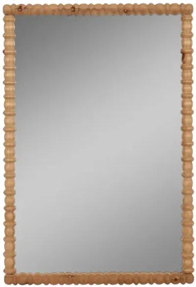 30x44 Carved Wood Mirror, Natural