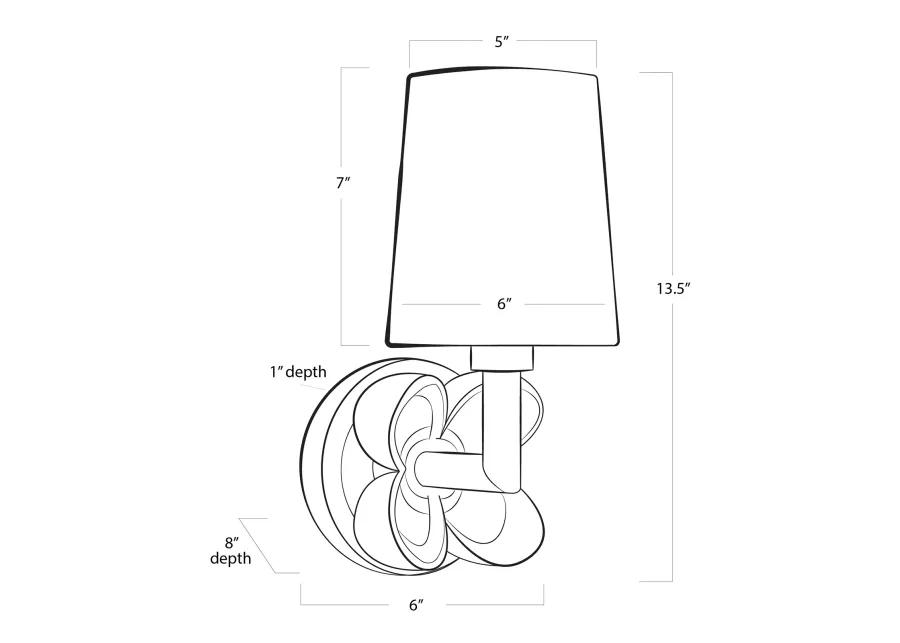 Southern Living Bella Natural Brass Sconce