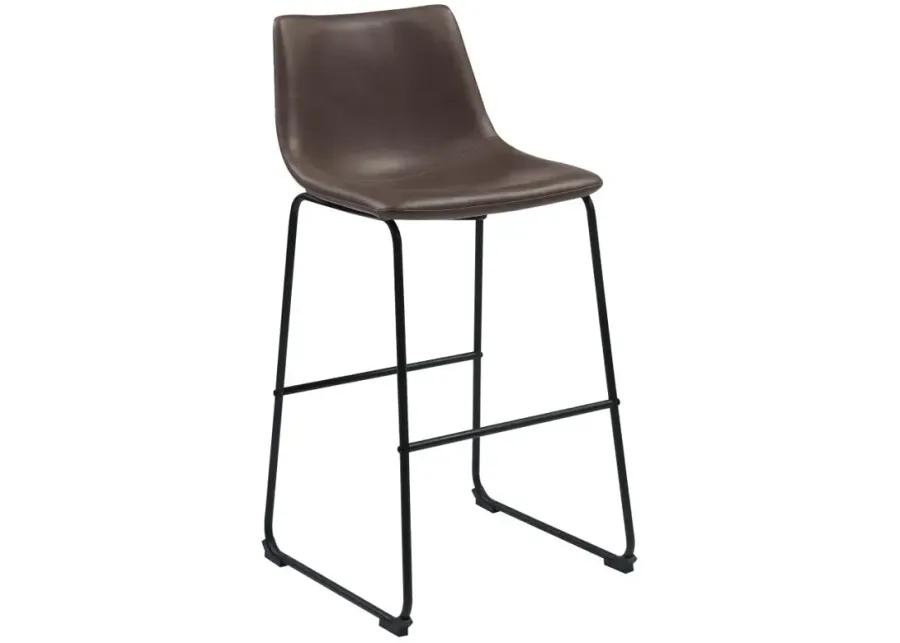 Michelle Armless Bar Stools Two-tone Brown and Black (Set of 2)