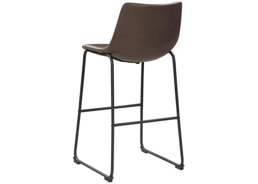 Michelle Armless Bar Stools Two-tone Brown and Black (Set of 2)