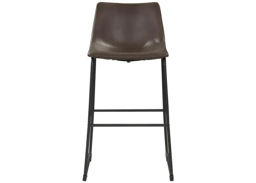 Michelle Armless Bar Stools Two-tone Brown and Black (Set of 2)