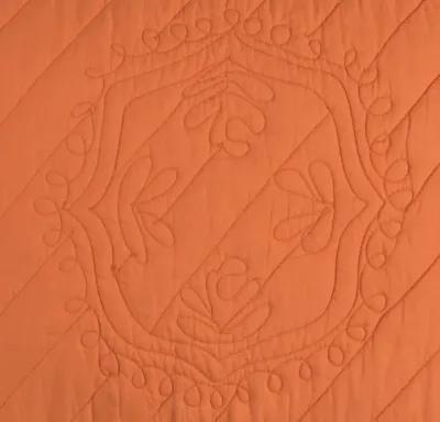 Moroccan Fling Orange King Floral Orange Quilt