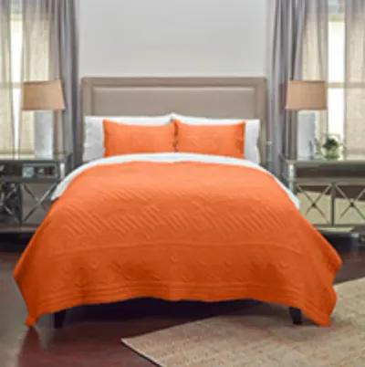 Moroccan Fling Orange King Floral Orange Quilt