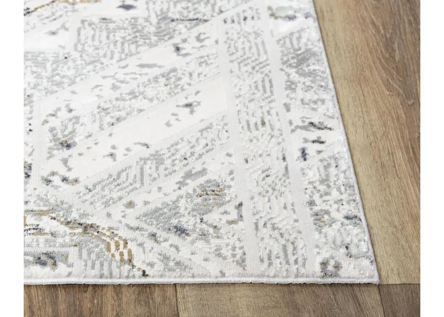 Emerge Stone/Beige  Polyester 3'11" x 5'6" Rectangle Rug