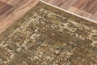 Platinum Brown/Beige Distressed Classical Proprietary Wool 9'x12' Rectangle Rug