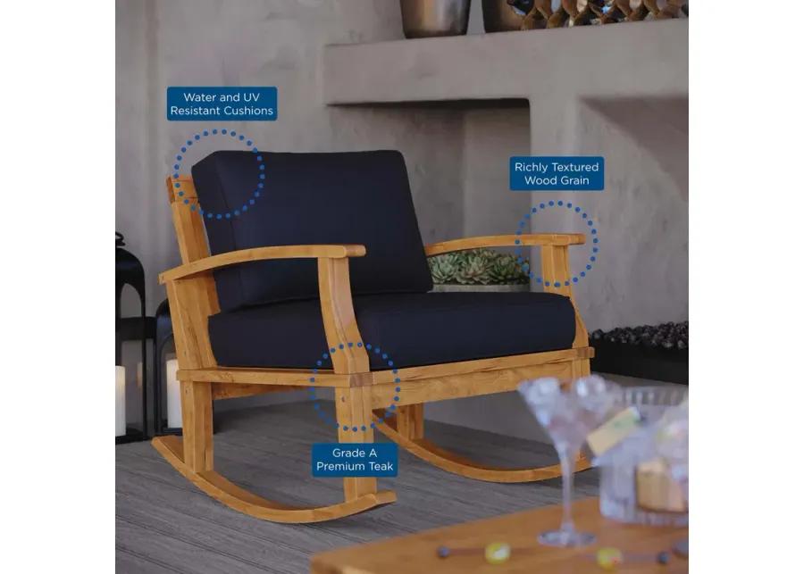 Marina Outdoor Patio Teak Rocking Chair