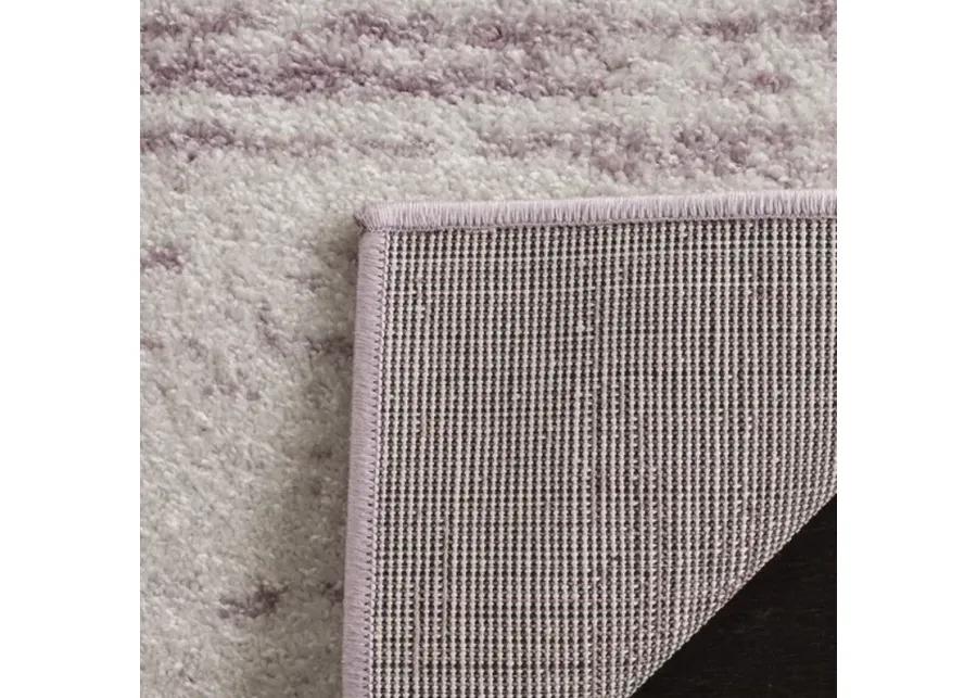 Adirondack Contemporary Cream / Purple 3' X 5' Powerloomed Rug