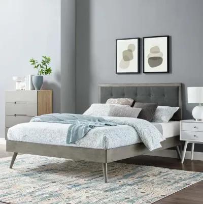 Willow King Wood Platform Bed With Splayed Legs