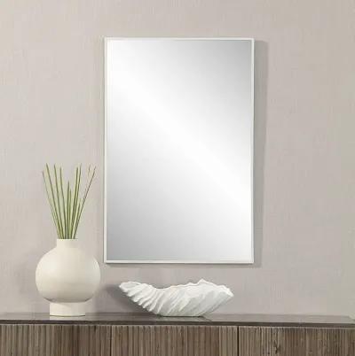 Orchid 35.5" Tall Rectangular Mirror, Matte White