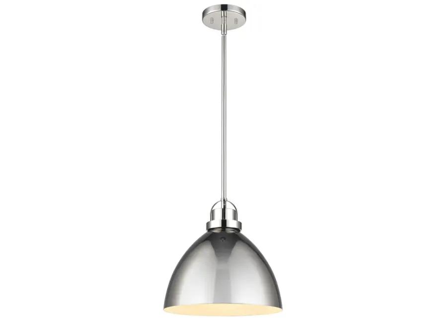 Somerville 12" Wide 1-Light Pendant - Polished Nickel