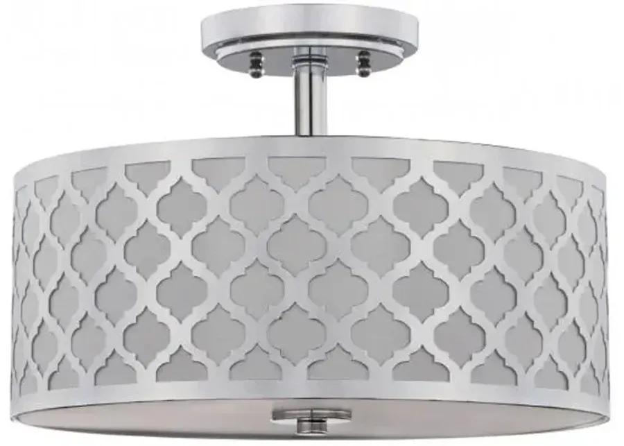 Kora Quatrefoil 3 Light 15-Inch Dia Chrome Flush Mount