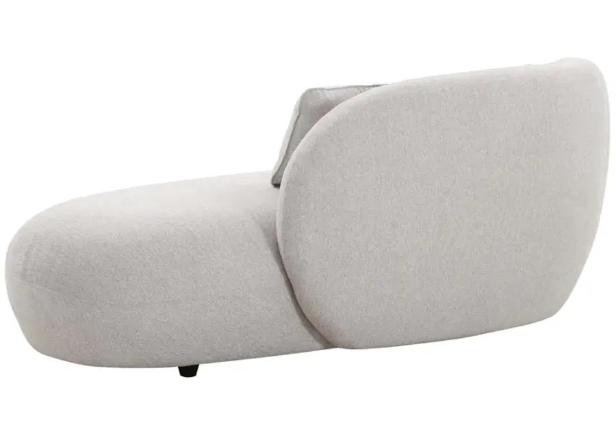 Galet Grey Velvet Chaise