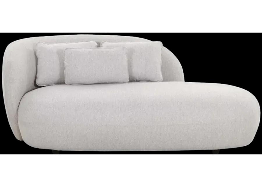 Galet Grey Velvet Chaise