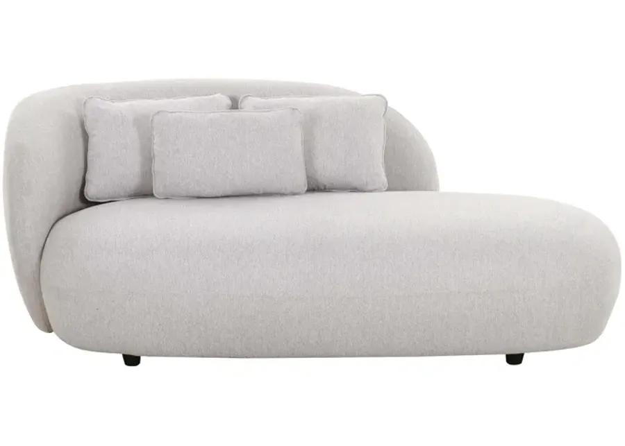 Galet Grey Velvet Chaise