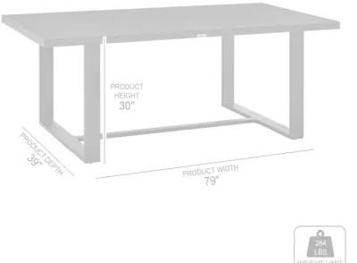 Argiope Outdoor Patio Dining Table in Aluminum