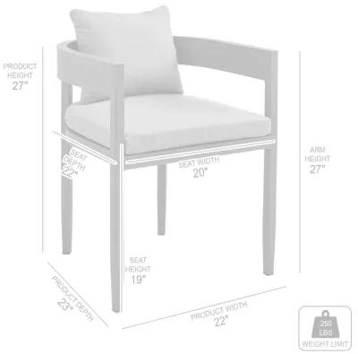 Menorca Outdoor 5-Piece Dining Table Set 