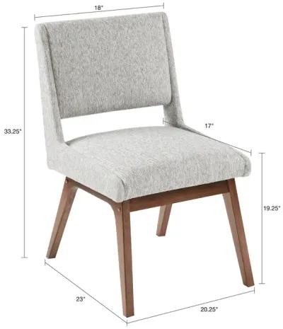 INK+IVY BOOMERANG Light Grey Dining Chair (Set of 2)