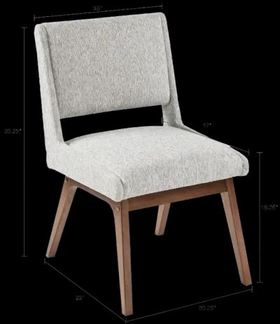 INK+IVY BOOMERANG Light Grey Dining Chair (Set of 2)