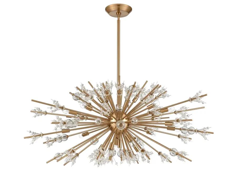 Starburst 48" Wide 29-Light Chandelier - Satin Brass