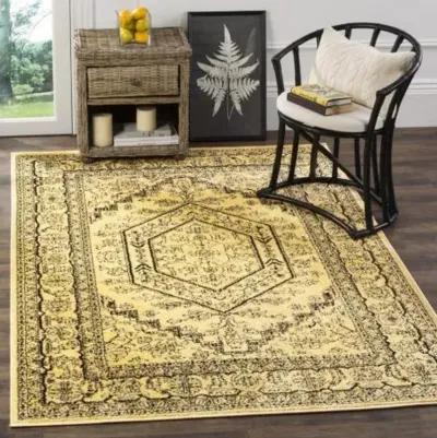 Adirondack Contemporary Gold / Black 8' X 10' Powerloomed Rug