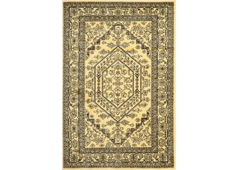 Adirondack Contemporary Gold / Black 8' X 10' Powerloomed Rug