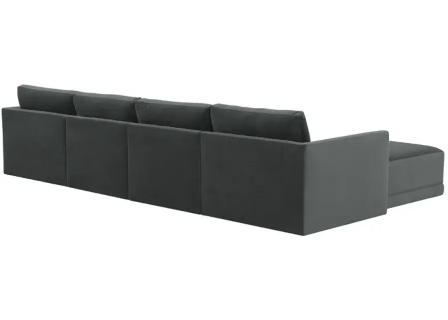 Willow Charcoal Modular U Sectional