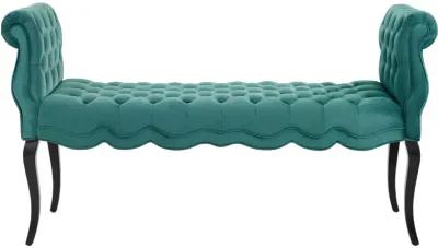 Adelia Chesterfield Style Button Tufted Performance Velvet Bench