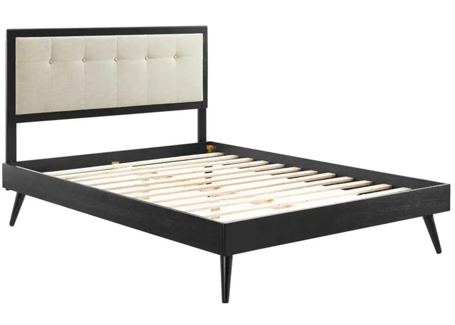 Willow Queen Wood Platform Bed With Splayed Legs