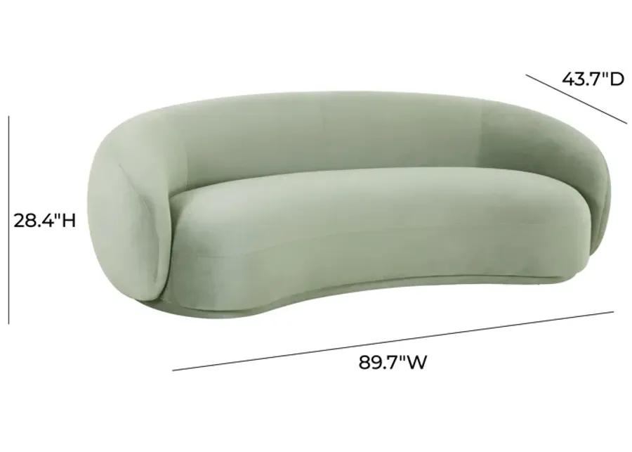 Kendall Moss Green Velvet Sofa