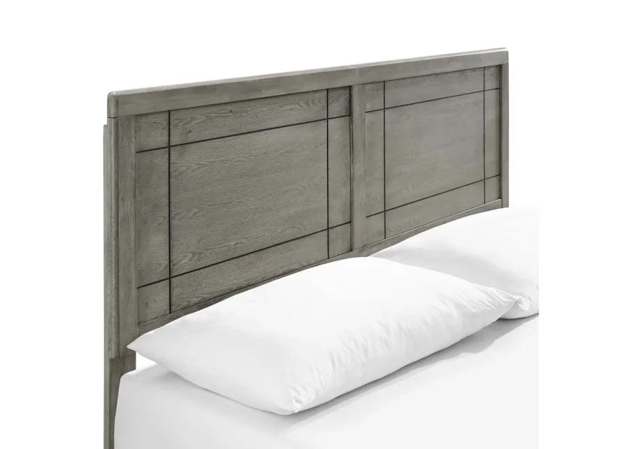 Marlee King Wood Platform Bed With Splayed Legs