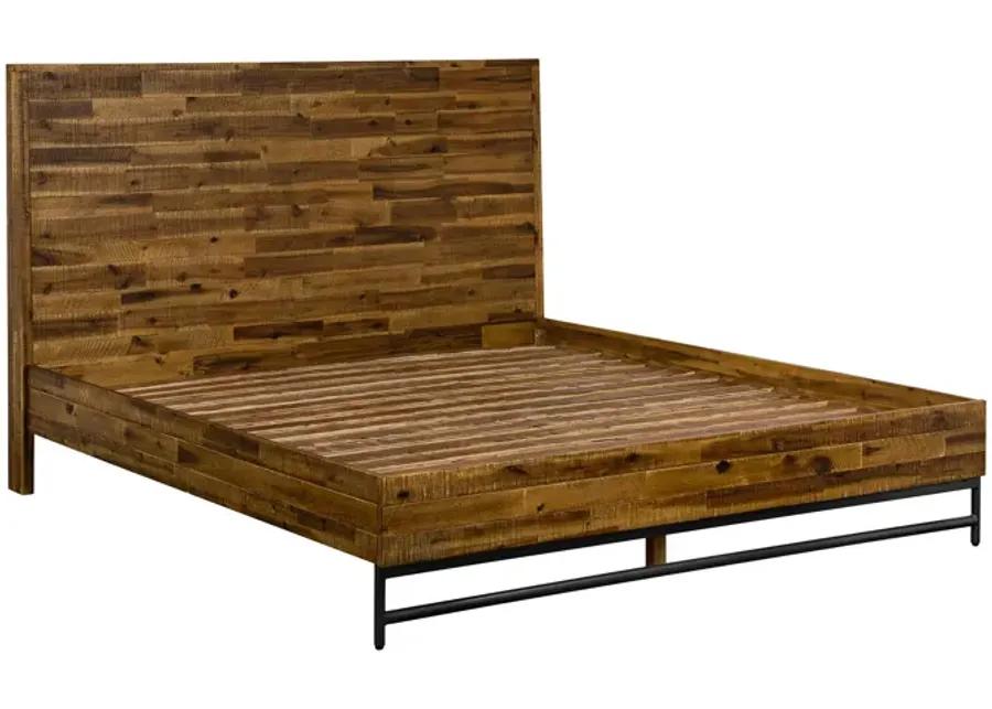 Cusco Rustic Acacia Platform Queen Bed