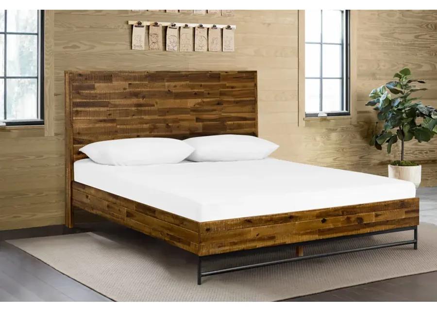 Cusco Rustic Acacia Platform Queen Bed