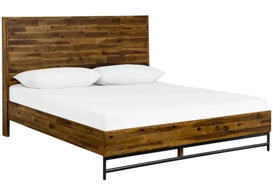 Cusco Rustic Acacia Platform Queen Bed